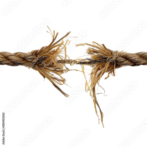 Broken Rope Symbolizing Freedom or Strength