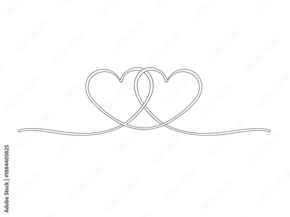 Fototapeta premium Intertwined hearts symbolizing eternal love and unity