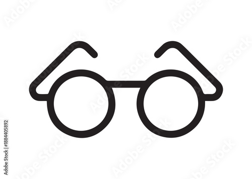 Glasses Line Art Icon, Outline Stock Vector Illustration