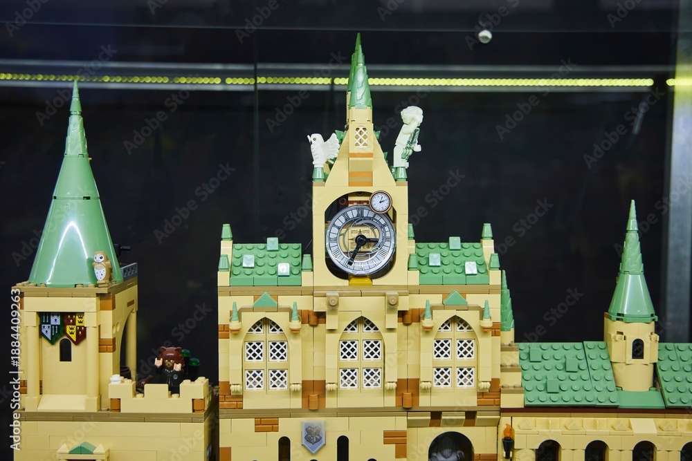 Naklejka premium Moscow, Russia. - June 23, 2025: Lego construction kit, old models. Collection of the famous toy series