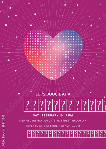 Let’s Boogie at a Valentine Party | Disco Hearts Valentine Bash | Love on the Dance Floor | Valentine Disco Night | Hearts, Beats & Boogie | Cupid’s Disco