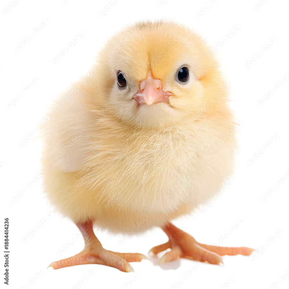 Fototapeta premium Yellow chick isolated on transparent background