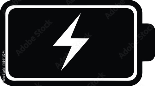 Battery icon with lightning bolt symbol