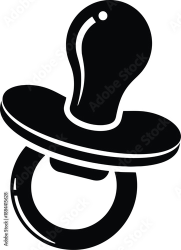 Baby pacifier illustration on white background