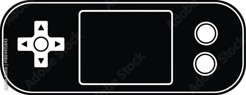 Simple handheld game console illustration