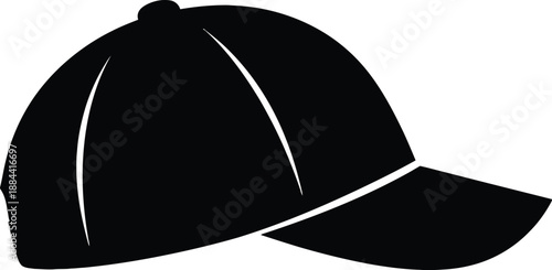 Black baseball cap silhouette