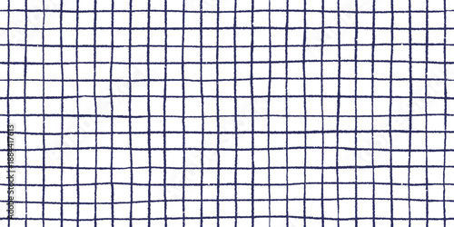 Square grid hand drawn seamless pattern Pencil art