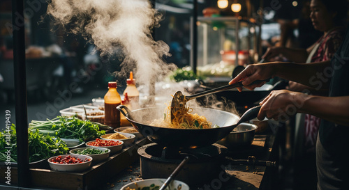 Authentic Local Street Food Preparation