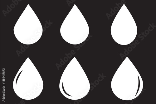 Drop icons. High-quality vector designs