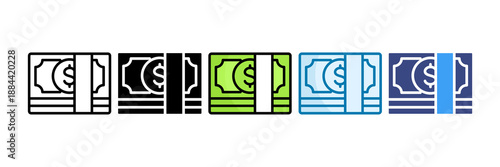 Cash Icon Set Multiple Style Collection