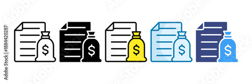 Loan Icon Set Multiple Style Collection