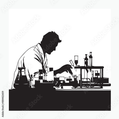 man is working in the laboratory