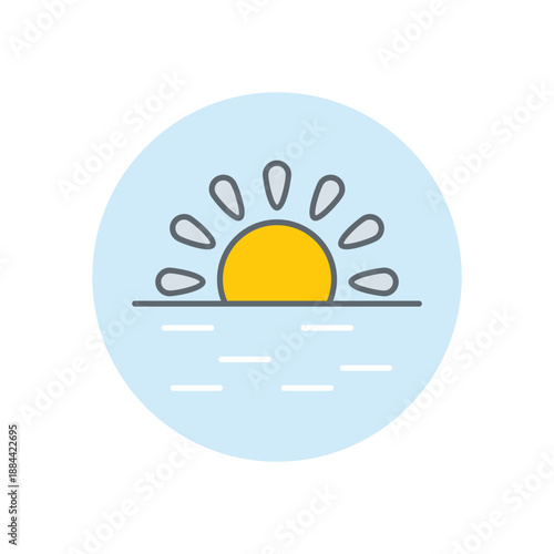Partly Cloudy icon clean and modern vector illustration