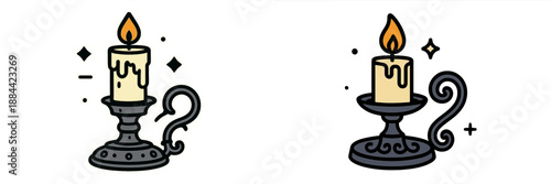 Candle designs in elegant holders for decorative purposes