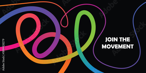 Abstract Party with Gradient. Vector 3D Curve Rainbow Ribbons Background, Rainbow Color line Ribbons shape background, colorful gradient line pattern background.