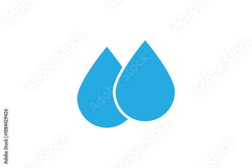 Water drop icon with transparent background