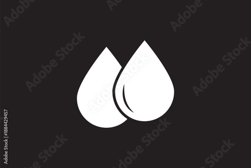Water drop icon with transparent background