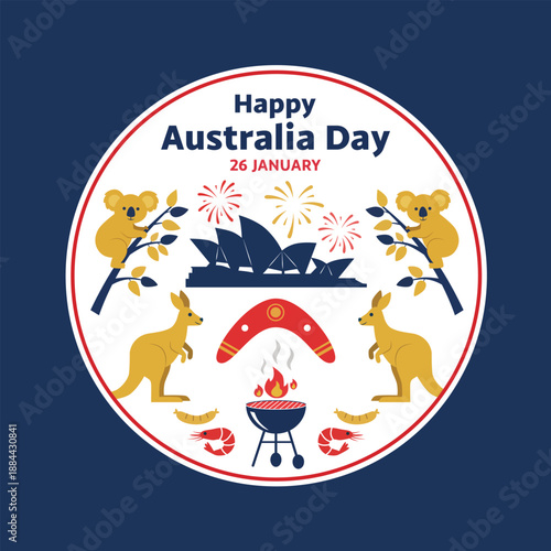 Happy Australia Day Celebration Design