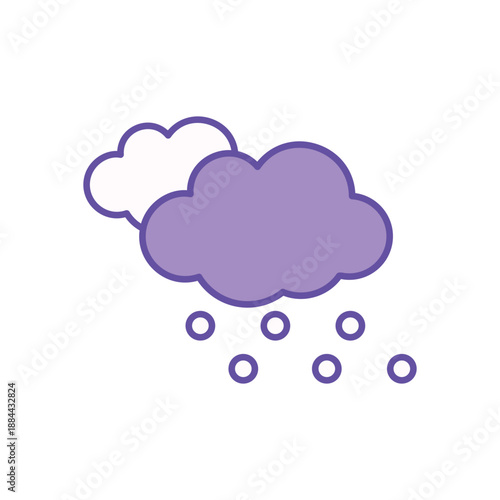 Partly Cloudy icon clean and modern vector illustration