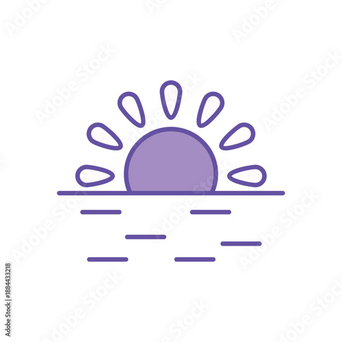 Partly Cloudy icon clean and modern vector illustration