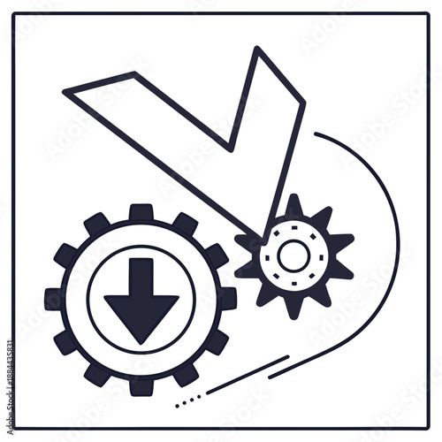 Subscription Downgrade Icon - Minimal Vector Art