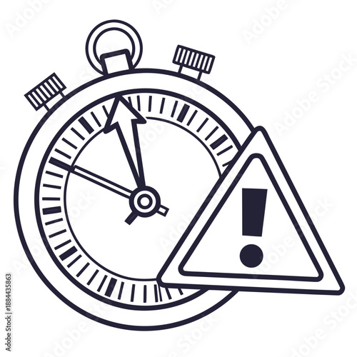 Suspicious Activity Alert Icon - Minimal White Vector