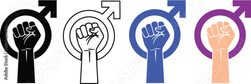 Diversity and inclusion fist symbols