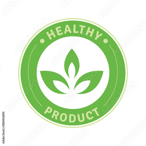 Healthy Product stamp icon logo for product design