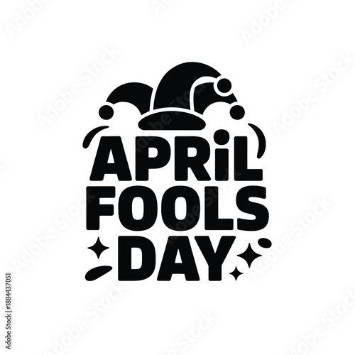 Celebrate april fools day isolated on white background, Vector, illustration