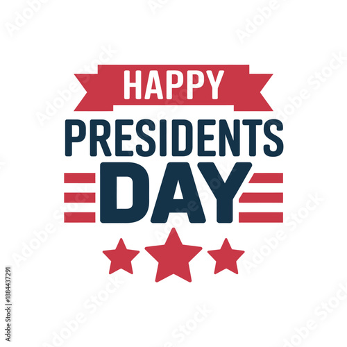 Celebrate presidents day isolated on white background, Vector, illustration