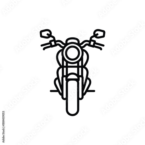 Minimalist motorcycle illustration isolated on white background, Vector, illustration