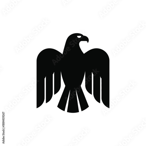 Eagle symbol representation isolated on white background, Vector, illustration