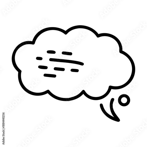 Chat Bubble Icon — Message Conversation, Speech Bubble and Communication Symbol