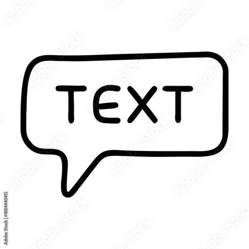 Text Message Icon — SMS Chat, Mobile Message and Communication Symbol