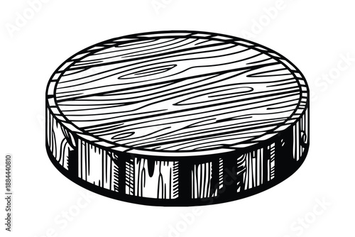 A simple wooden disc with notches.