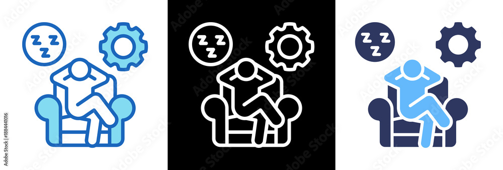 Fototapeta premium Relax Habit triplestyle icon