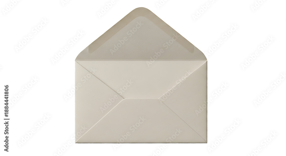 Φωτογραφία A minimalist studio shot of an open white paper envelope centered vertically aga