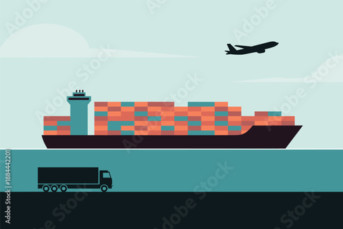 Global Logistics and Multimodal Transportation, supply chain management concept