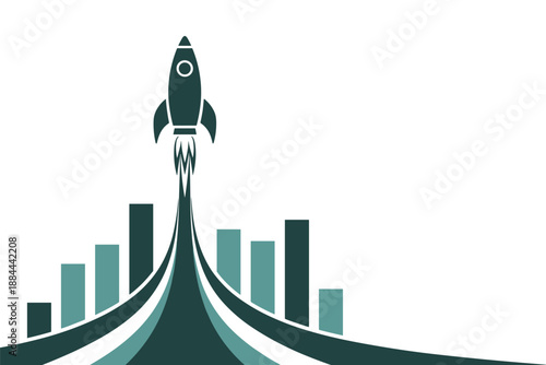 Startup Success Rocketing Business Growth, business growth concept