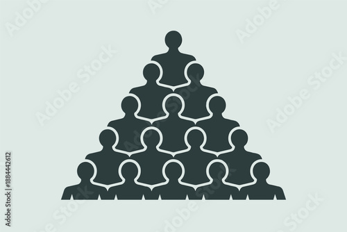 Human Pyramid Hierarchy, organizational structure concept