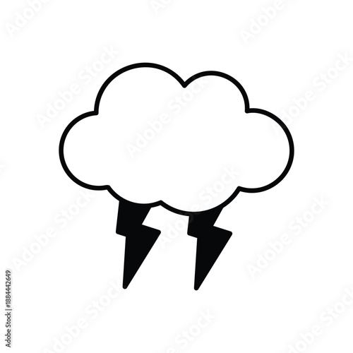Partly Cloudy icon clean and modern vector illustration