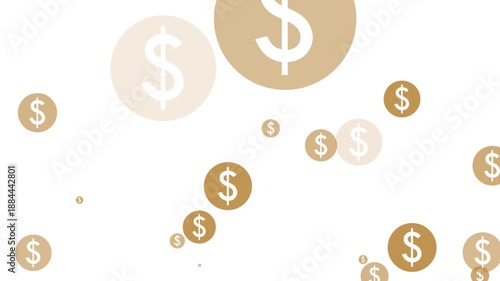 Dollars Animation Business and Economy Concept Animated Design Global Currency USD Money