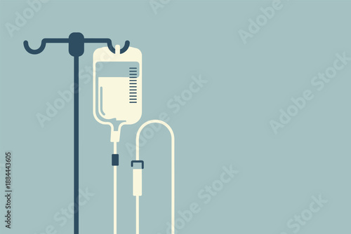 Medical Intravenous Drip Stand for Hospital Treatment, healthcare treatment concept