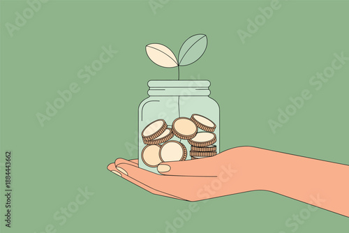 Nurturing Savings for Financial Growth and Sustainability, sustainable finance concept