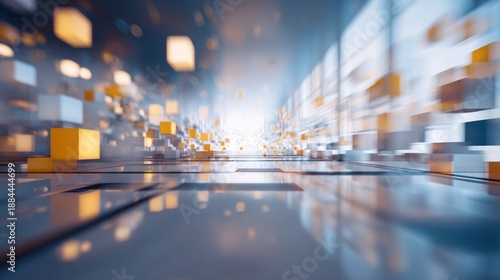 Abstract digital cubes technology concept