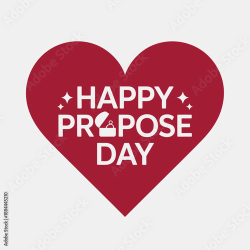 Celebrate proposal day with love isolated on white background, Vector, illustration