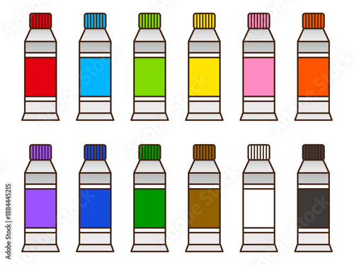 絵具のイラスト素材セット
