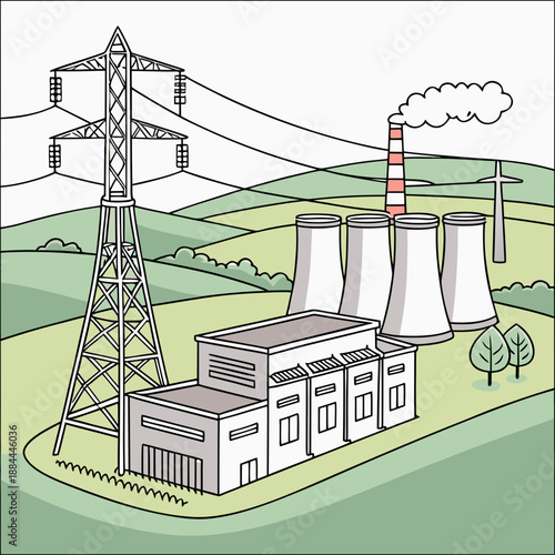 Industrial Power Plant Connected to National Electricity Grid