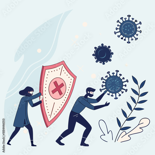 Immune System Protection Concept - Health & Medical Vector