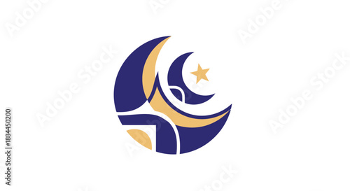 Crescent Moon Star Symbol Logo Design. Free Download Crescent Moon Star Symbol Logo Design. - GFXLoad